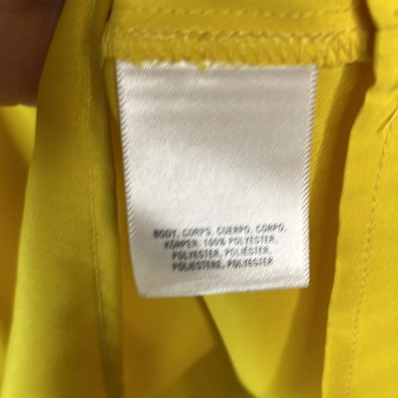 MAEVE Anthropologie Yana Off The Shoulder Top Mustard Yellow 3/4 Sleeves Silky S - Picture 9 of 13